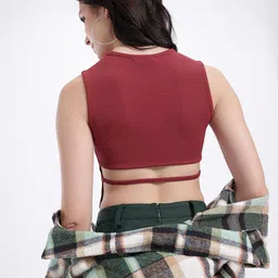 glitchez Effortless Edge Textured Styled Back Top-picture-15