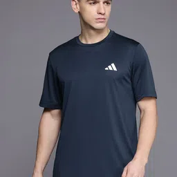 ADIDAS Solid Poly Training T-Shirt-image-1