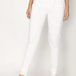 TSG Bliss Women Off White Solid Churidar-Length Leggings-image-71