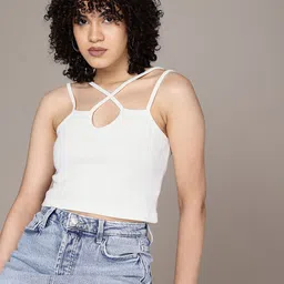 The Roadster Life Co. Ribbed Fitted Crop Top-image-93