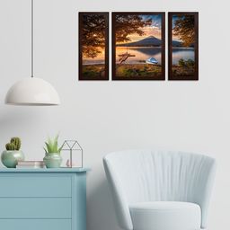 WENS Set of 3 Multi-Coloured Textured Nature View Painting Wall Arts-picture-30