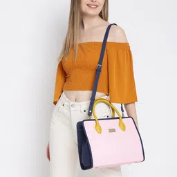 KLEIO Colourblocked Medium Handheld Bag-picture-49