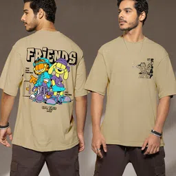 Bewakoof Garfield Printed Drop-Shoulder Cotton Oversized T-shirt-picture-13