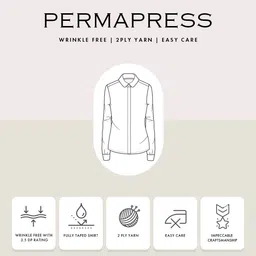 Louis Philippe Permapress Men Purple Self Design Wrinkle Free Formal Shirt image 4