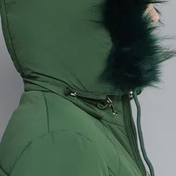 Foreign Culture By Fort Collins Women Green Insulator Outdoor Parka Jacket image 4