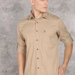 U.S. Polo Assn. Denim Co. Men Cotton Roll-Up Sleeves Casual Shirt-picture-31