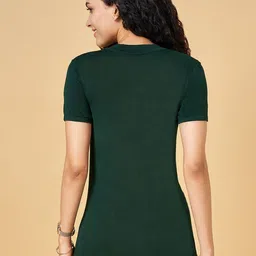 Annabelle by Pantaloons Self Design Round Neck Fitted Top image 4