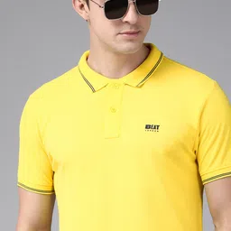 BEAT LONDON by PEPE JEANS Men Yellow Polo Collar T-shirt image 1