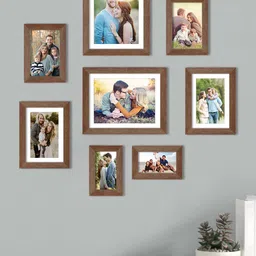 Art Street Set Of 8 Brown Solid Individual Wall Photo Frames-picture-15