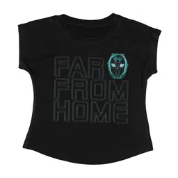 Marvel by Wear Your Mind Girls Black Printed Round Neck T-shirt-image-70
