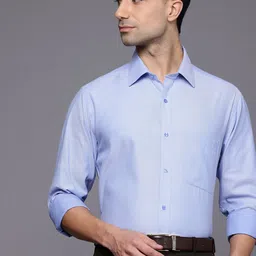 Raymond Slim Fit Textured Pure Cotton Formal Shirt-picture-29