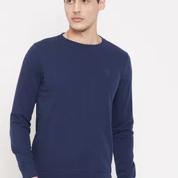 Camey Men Navy Blue Solid Sweatshirt-image-47