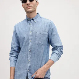 The Roadster Lifestyle Co. Men Faded Classic Pure Cotton Casual Shirt-image-58