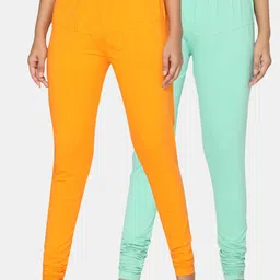 TSG Bliss Women Pack of 2 Solid Churidar Leggings-picture-29