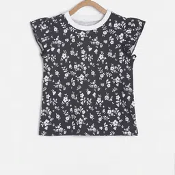 MINI KLUB Girls Black Printed Pure Cotton Top-picture-49