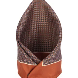 Peter England Brown Printed Pocket Square-image-2