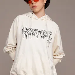 The Roadster Lifestyle Co. Pure Cotton Typography Print Hooded Sweatshirt-image-42