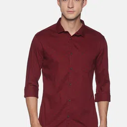 SHOWOFF Men Maroon & Black Slim Fit Printed Casual Shirt-picture-39