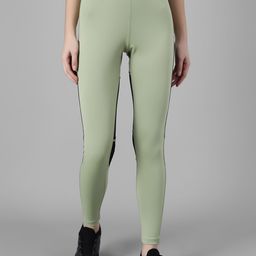 Kotty Women Green Solid Training Tights-picture-35
