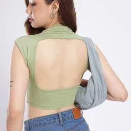 glitchez Cut Out Detailing Fitted Crop Top-picture-36