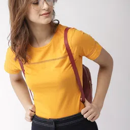 Mast & Harbour Women Yellow Solid Top-picture-21
