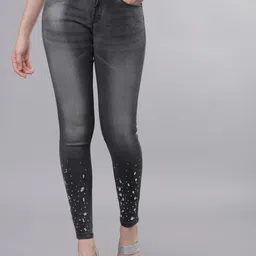 Tokyo Talkies Women Grey Skinny Fit Mid-Rise Clean Look Stretchable Jeans-picture-33