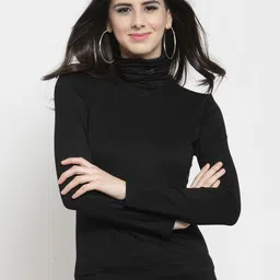 Sera Women Black Solid Top-image-1