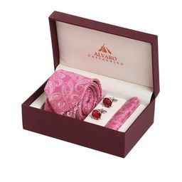 Alvaro Castagnino Men Pink & Silver-Toned Accessory Gift Set-picture-3