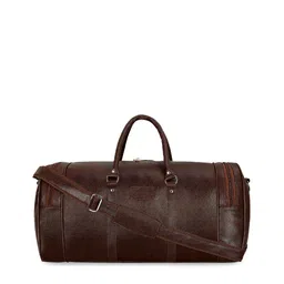 Leather World Unisex Brown Solid Large Duffel Bag-picture-21