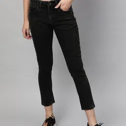 STREET 9 Women Black Skinny Fit Mid-Rise Clean Look Stretchable Jeans-image-34