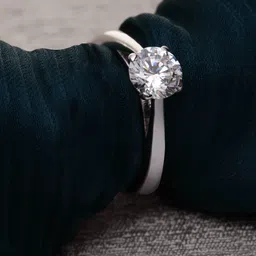 Clara Women Silver-Toned & White cubic zirconia-Studded Adjustable Finger Ring-picture-46