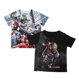 Marvel by Wear Your Mind Boys White Avengers Printed Round Neck T-shirt Pack of 2-picture-24