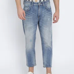 Celio Men Blue Regular Fit Mid-Rise Low Distress Jeans-picture-51