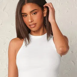 TOOCHKI Women Solid Round Neck Tank Crop Top-picture-18