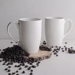 Ariane Set Of 2 White Solid Prime Morning Coffee Mugs-picture-32