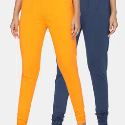 TSG Bliss Women Pack of 2 Solid Churidar Leggings-picture-28