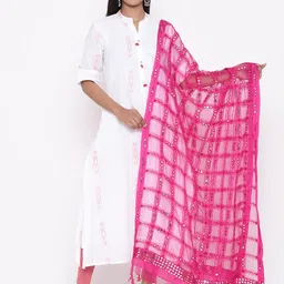 SOUNDARYA Magenta Embroidered Dupatta-picture-27