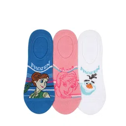 Supersox Girls Pack of 3 Assorted Disney Frozen Shoe Liners-picture-41