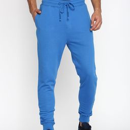 Basics Men Blue Solid Slim-Fit Joggers-picture-21