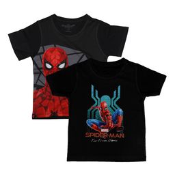 Marvel by Wear Your Mind Boys Pack Of 2 Black Spiderman Printed Round Neck T-shirts-picture-41