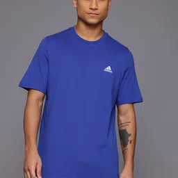 ADIDAS Solid Cotton T-shirt-picture-13