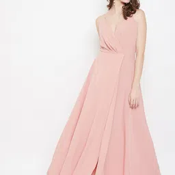 Berrylush Pink Front Slit Maxi Dress-picture-30
