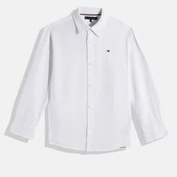 Tommy Hilfiger Boys Waffle Micro Checks Opaque Self Design Pure Cotton Casual Shirt-picture-23
