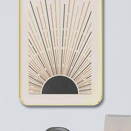 SAF Beige & Black Geometric Printed Wooden Wall Art-picture-12