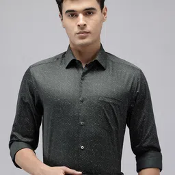 Arrow Pure Cotton Manhattan Slim Fit Geometric Printed Formal Shirt-image-46