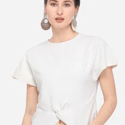 Smarty Pants Women White Solid A-Line Top-picture-33