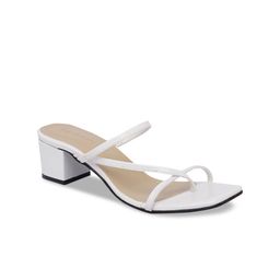 ERIDANI Women White Solid Sandals-picture-41