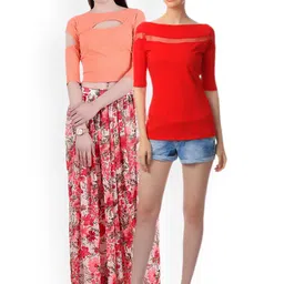 SCORPIUS Women Pack of 2 Solid Tops-picture-19