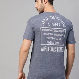 Reebok Men Blue & Off-White Cross Fit Back Printed RC Burnout Training T-shirt-picture-36