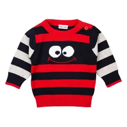 MeeMee Boys Red & Black Striped Sweater-picture-19